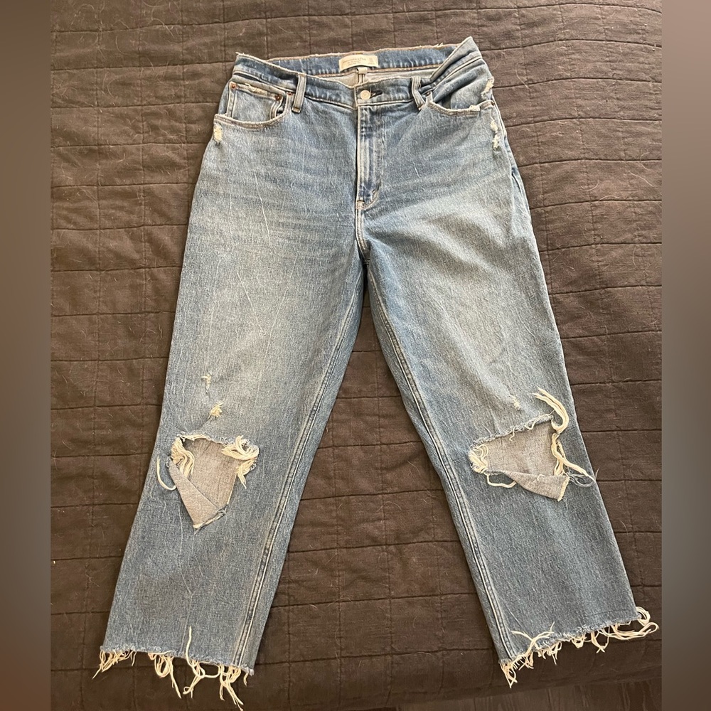 Abercrombie & Fitch 90’s Straight Ultra High Rise Curve Love Light Wash Jeans